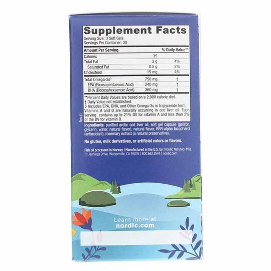Arctic Cod Liver Oil Softgels, NRN